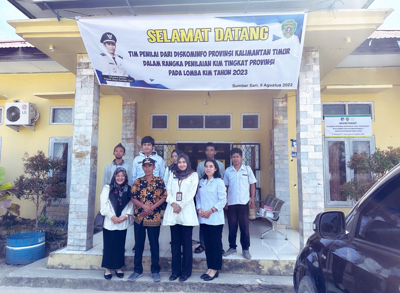 Diskominfo Kaltim Lakukan Penilaian Terhadap KIM Desa Sumber Sari