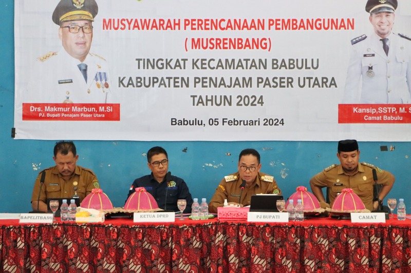 Pj Bupati PPU Buka Musrenbang Kecamatan Babulu Tahun 2024