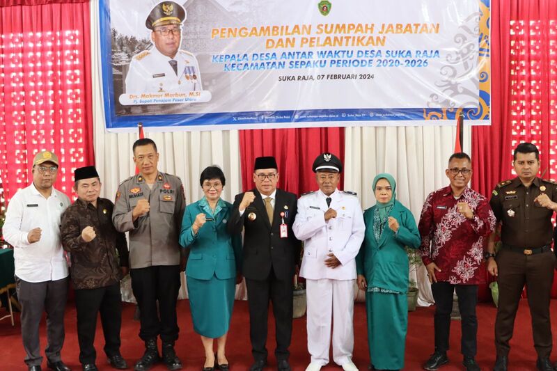 Pj Bupati PPU Makmur Marbun Resmi Lantik Kepala Desa Antar Waktu Desa Sukaraja Sisa Masa Jabatan 2020-2026