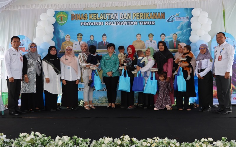 Kolaborasi Dinas Kelautan dan Perikanan Provinsi Kaltim dan Kab PPU Sosialisasi Gemar Makan Ikan