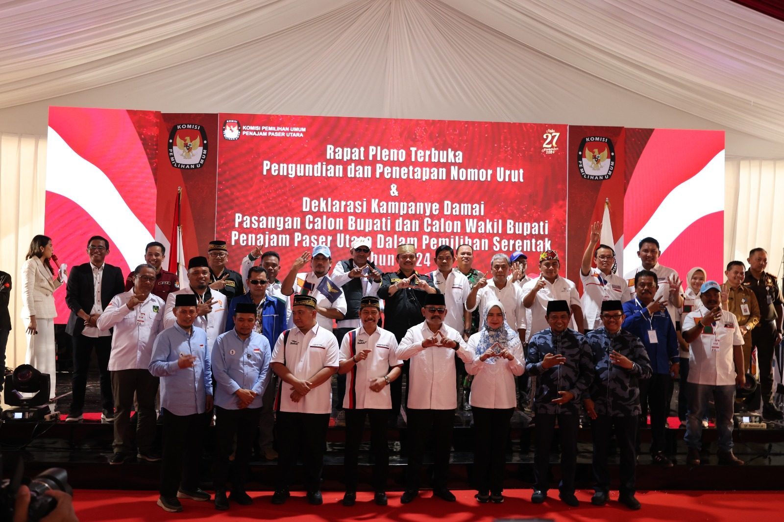 Pemilukada Kabupaten PPU 2024 Masuki Tahap Penting dengan Pengundian Nomor Urut dan Deklarasi Kampanye Damai