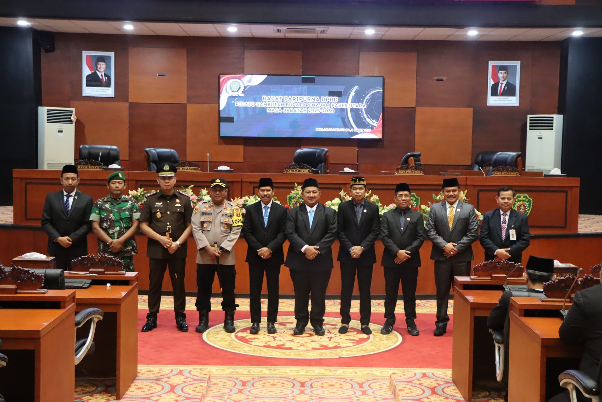 Rapat Paripurna Sambutan Pidato Bupati PPU Masa Jabatan 2025-2030.
