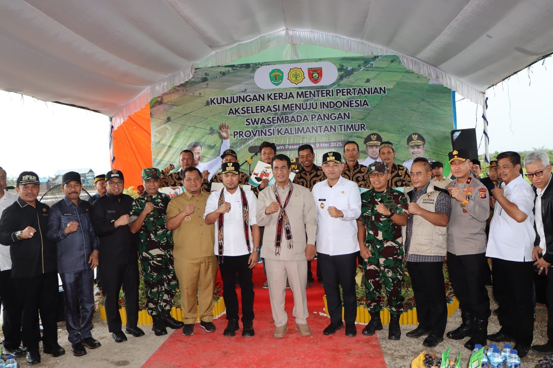 Bupati PPU Dampingi Mentan Dalam Rangka Pencanangan Gerakan Modernisasi Pertanian Menuju Swasembada Pangan