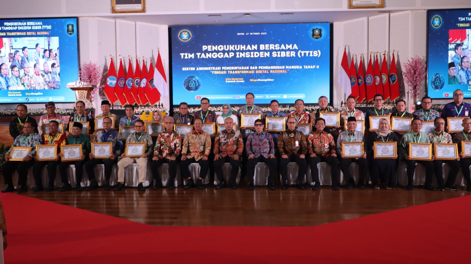 Diskominfo PPU Hadiri Pengukuhan TTIS Tahap II Tahun 2025 di BSSN Depok