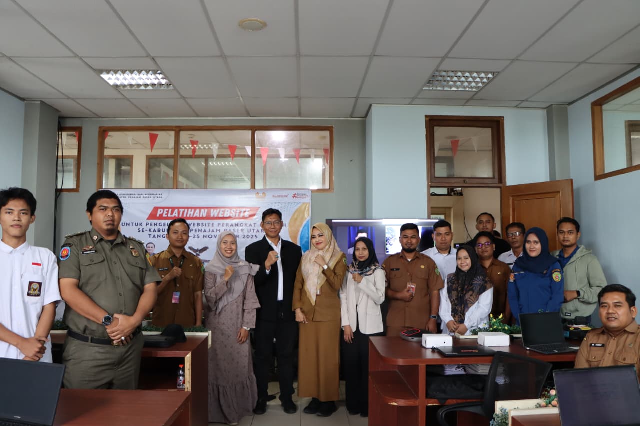 Diskominfo PPU Gelar Pelatihan Pengelolaan Website bagi Admin Perangkat Daerah se-Kabupaten PPU